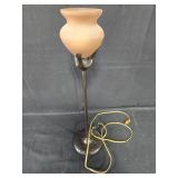 Vintage Table Lamp with Frosted Glass Shade and Metal Base
