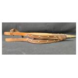 Vintage Wooden and Leather Fireplace Bellows