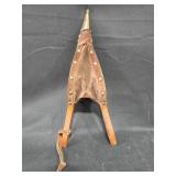 Vintage Wooden and Leather Fireplace Bellows