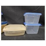 Stainless Steel Ice Bucket with Assorted Plastic Storage Containers