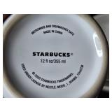 Collection of Ceramic and Glass Dishware Including Corelle and Starbucks Mug