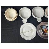 Kitchenware Collection: Mugs, Ceramic Bowls, Paper Cups, Plates, and Plastic Spoons