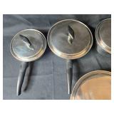 Set of 5 Stainless Steel Saucepans with Lids
