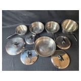 Set of 5 Stainless Steel Saucepans with Lids