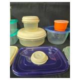 Collection of Mixed Plastic Storage Containers