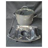 Set of 5 Stainless Steel Cookware with Cooking with Calphalon Lids