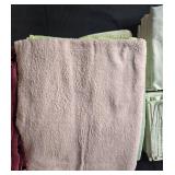 Set of Various Colored and White Bath Towels