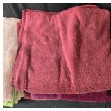 Set of Various Colored and White Bath Towels