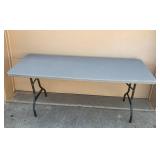 Folding Plastic Banquet Table with Metal Legs