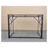 Industrial Style Work Desk/Table with Metal Frame and Wood Surface