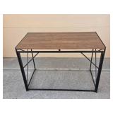 Industrial Style Work Desk/Table with Metal Frame and Wood Surface