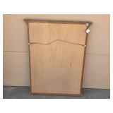 Decorative Mirror with Pinecone Design and Wooden Frame