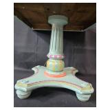 Hand-Painted Side Table with Floral Design