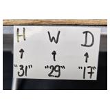 Two-Tier Metal and Wood Kitchen Cart with Handle