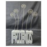 Decorative Desktop Trio: Clock with Dog Design, Friends Note Holder, VTG Kaleidoscope