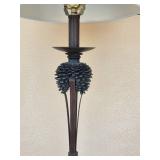 Elegant Floor Lamp with Decorative Pinecone Design