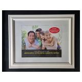 Set of 2 Studio Decor White Photo Frames with Designer Mat and Heart Patterned Paper