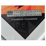 Set of 2 Studio Decor White Photo Frames with Designer Mat and Heart Patterned Paper