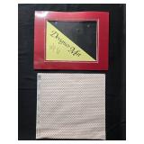 Set of 2 Studio Decor White Photo Frames with Designer Mat and Heart Patterned Paper