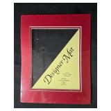 Set of 2 Studio Decor White Photo Frames with Designer Mat and Heart Patterned Paper