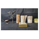 Collection of Rustic Decor Candle Holders and Greeting Cards