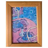 Set of 3 Framed Prints by Holly Wojahnn & 1 Empty Wooden Frame