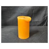 Set of 2 Colorful Shabby Chic Candlesticks with Orange Candle - 24" tall