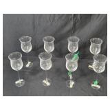 Set of 8 Pier 1 Crystal Wine Glasses with Elegant Design