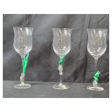 Set of 8 Pier 1 Crystal Wine Glasses with Elegant Design