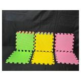 Set of Interlocking Foam Floor Tiles in Assorted Colors