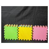 Set of Interlocking Foam Floor Tiles in Assorted Colors