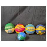 Set of 5 Collegiate and Team Logo Basketballs