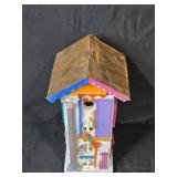 Set of 2 Decorative Table Top Wooden Birdhouses with Unique Designs