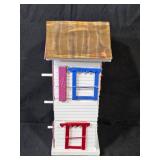 Set of 2 Decorative Table Top Wooden Birdhouses with Unique Designs