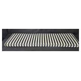 Set of Black and White Striped Cushions and Pillow - Long Bench Cushion 58"