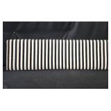 Set of Black and White Striped Cushions and Pillow - Long Bench Cushion 58"