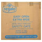 Regalo Extra Wide Easy Open Metal Safety Gate, Model 1185 in Orig Box
