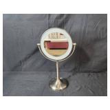 Stainless Steel Countertop Soap Dispenser and Vanity Mirror Set (missing charger cord)