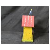 Set of 2 Decorative Birdhouses with Colorful Designs