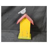 Set of 2 Decorative Birdhouses with Colorful Designs