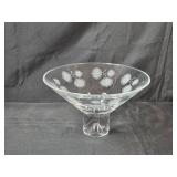 Set of Glass Decorative Bowl, Vase and Display Stand