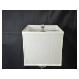 Elegant Crystal Table Lamp with White Shade 27" Tall