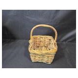 Set of Decorative Vases, Faux Flowers w Plastic Leaves and Wicker Basket