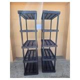 Set of 4 Heavy Duty Plastic Storage Shelves