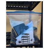 Set of 2 Black Freestanding Shelving Units with Adjustable Shelves