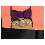 Triangular Art Panel/Shelf/Table with Mixed Media Design Signed L&J Kinney 