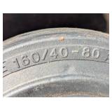 Set of 4 - 160/40-80 Solid Rubber Wheels - 6.5" Wheel with 3/4" Center Hole