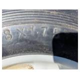 Set of 3 - 8 x 1.75 Hard Rubber with Metal Rim Wheels - 1/2" Center Hole