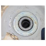 Set of 3 - 8 x 1.75 Hard Rubber with Metal Rim Wheels - 1/2" Center Hole