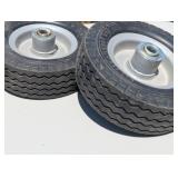 Set of 4 -6x2 Rubber/Metal Wheels - 1/2" Center Hole